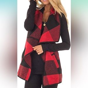 Women’s Buffalo plaid vest